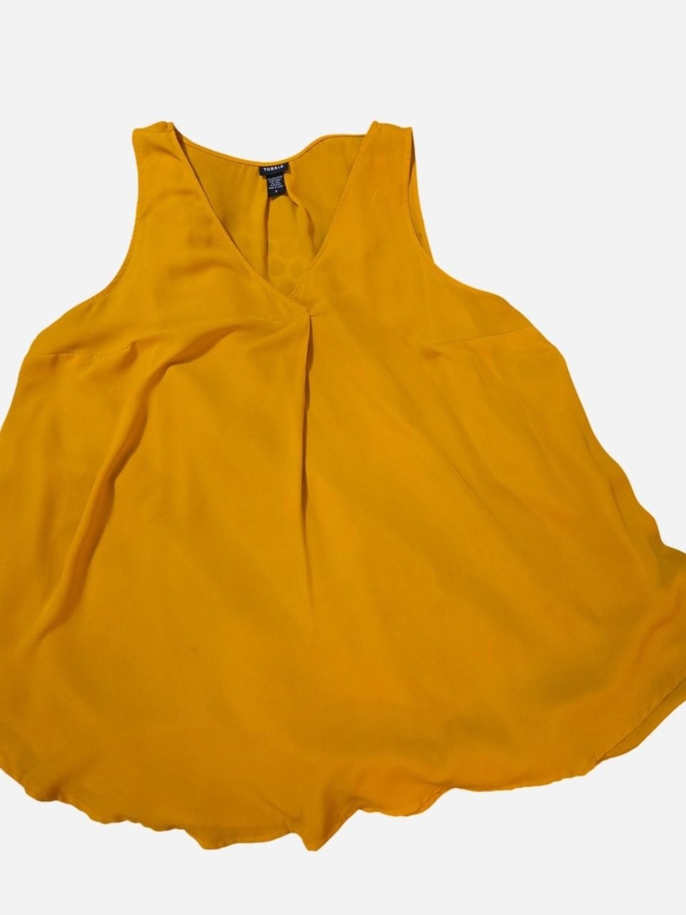 Torrid Mustard Yellow Georgette Sleeveless Harper Blouse Size 3 / 3X